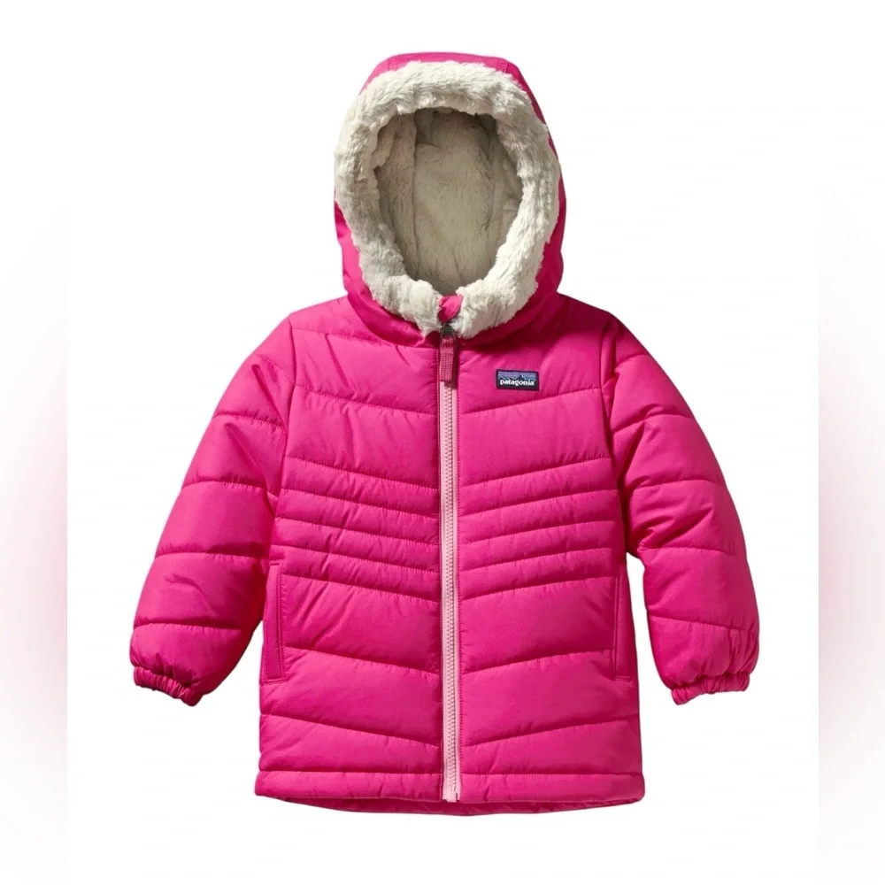 Patagonia Baby Newborn Fleece Hooded Wintry Snow Puffer Coat Zip Up Jacket